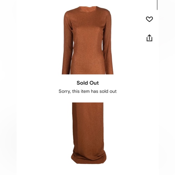 NWT (SOLD OUT) Ludovic de Saint Sernin Plisse Maxi Terracotta Ribbed Dress Small - Picture 6 of 7